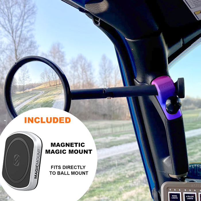 **2024** JL/JLU A-Pillar Side Jeep Mirrors with Base Mount Driver AND Passenger