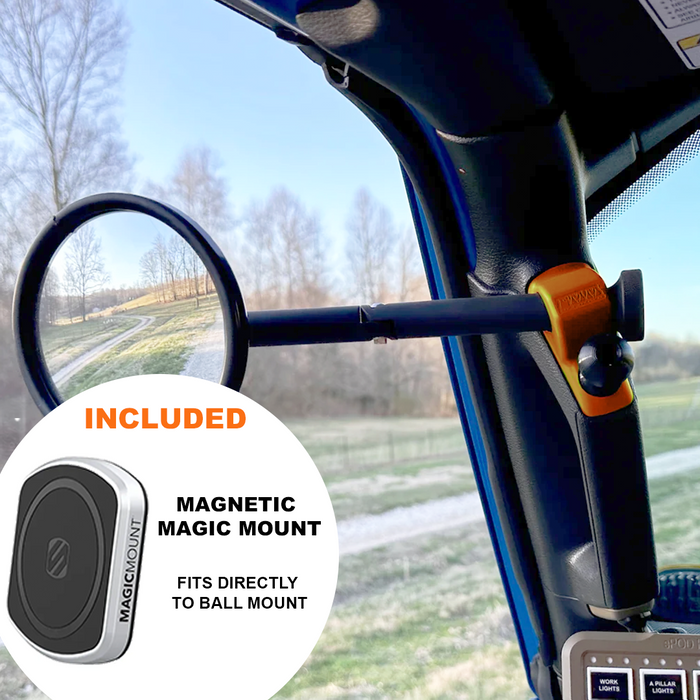 **2024** JL/JLU A-Pillar Side Jeep Mirrors with Base Mount Driver AND Passenger