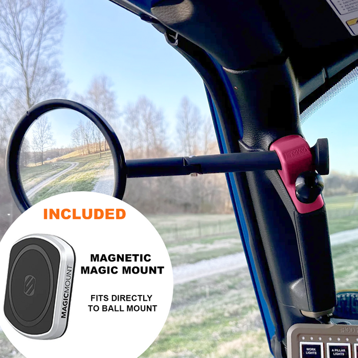 **2024** JL/JLU A-Pillar Side Jeep Mirrors with Base Mount Driver AND Passenger