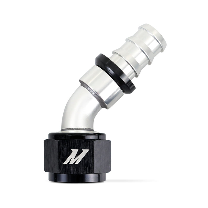 Mishimoto MMFT-PL-1245 Mishimoto Push-Lock Fitting, -12AN, 45-Degree
