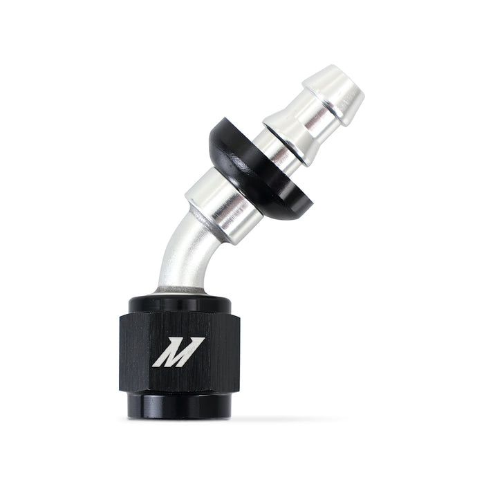 Mishimoto MMFT-PL-445 Mishimoto Push-Lock Fitting, -4AN, 45-Degree