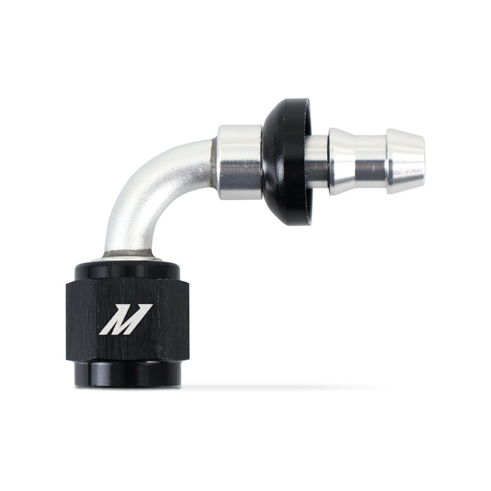 Mishimoto MMFT-PL-490 Mishimoto Push-Lock Fitting, -4AN, 90-Degree