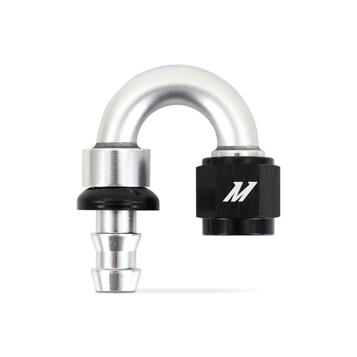 Mishimoto MMFT-PL-6180 Mishimoto Push-Lock Fitting, -6AN, 180-Degree
