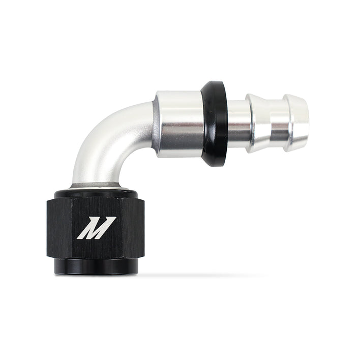Mishimoto MMFT-PL-890 Mishimoto Push-Lock Fitting, -8AN, 90-Degree