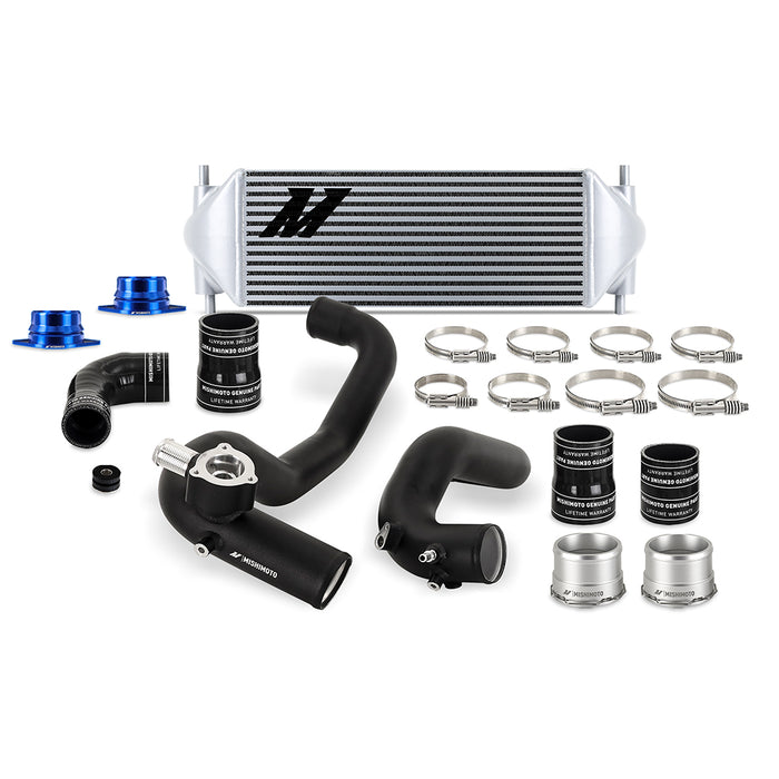 Mishimoto MMINT-BR23-21KBSL Performance Intercooler Kit, Ford Bronco 2.3L 2021+, Silver IC, Black IC Pipes