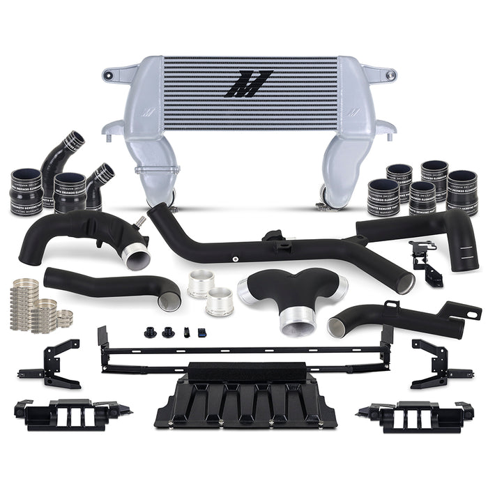 Mishimoto MMINT-BR27-21HKBKSL High-mount Intercooler Kit, fits 2021+ Ford Bronco 2.7L, Silver Intercooler