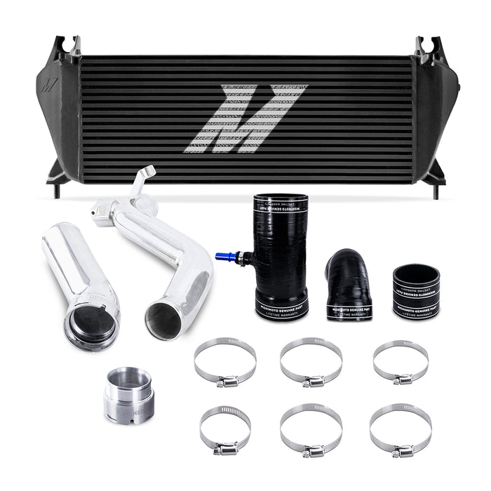 Mishimoto MMINT-RGR-19KBKP Intercooler Kit, fits Ford Ranger 2.3L 2019+, Black Intercooler, Polished Pipes