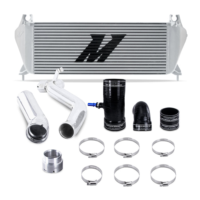 Mishimoto MMINT-RGR-19KSLP Intercooler Kit, fits Ford Ranger 2.3L 2019+, Silver Intercooler, Polished Pipes