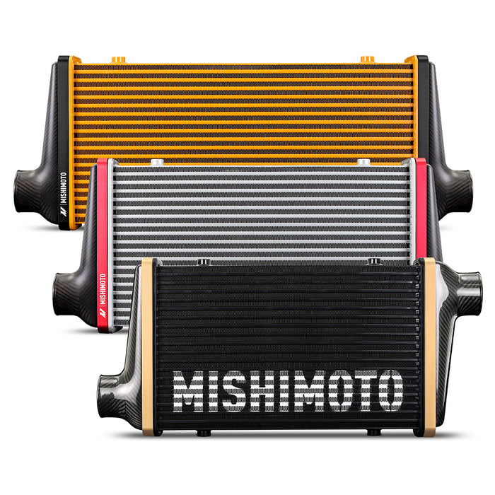 Mishimoto MMINT-UCF-G5S-S-GR MMINT-UCF, Gloss Tanks, 525mm Silver Core, Straight, Gray Anodized V-Band