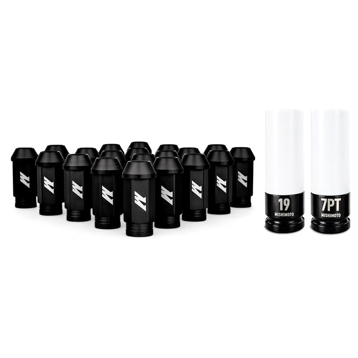 Mishimoto MMLG-1220-23LBK Mishimoto Aluminum Locking Lug Nuts 1/2 X 20, 23pc Set, Black