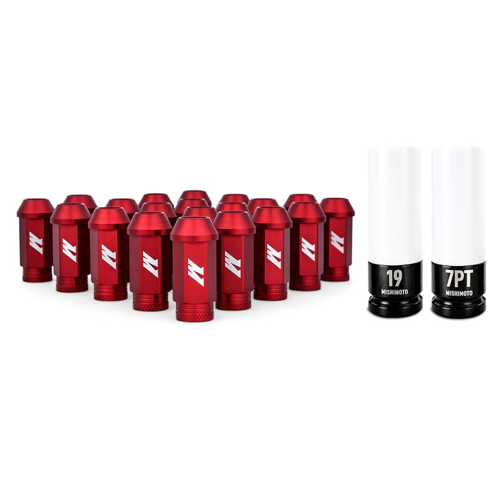 Mishimoto MMLG-125-20LRD Mishimoto Aluminum Locking Lug Nuts M12x1.25, 20pc Set, Blue
