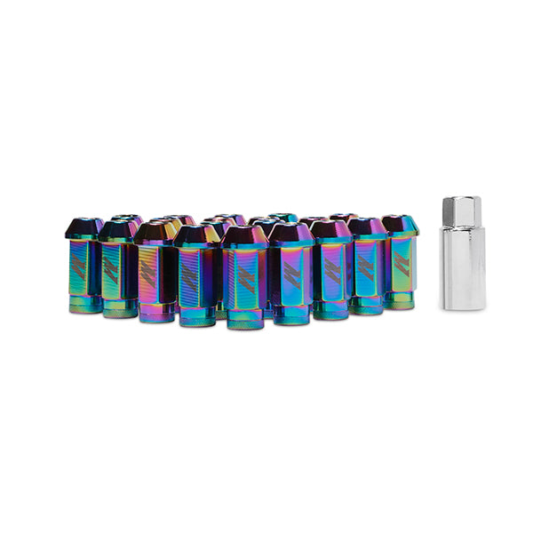 Mishimoto MMLG-125-LOCKNC Mishimoto Aluminum Locking Lug Nuts, M12 x 1.25, Neo Chrome