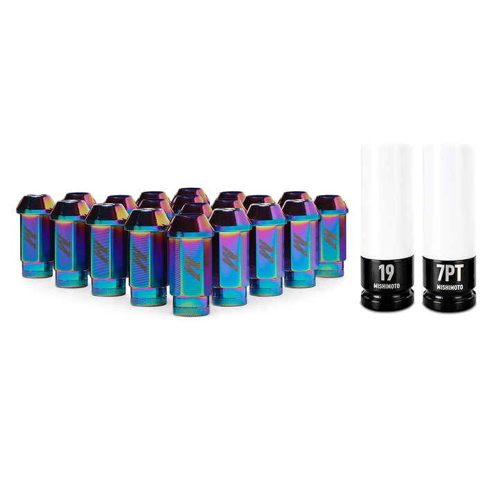 Mishimoto MMLG-15-20LNC Mishimoto Aluminum Locking Lug Nuts M12x1.5, 20pc Set, Neo Chrome