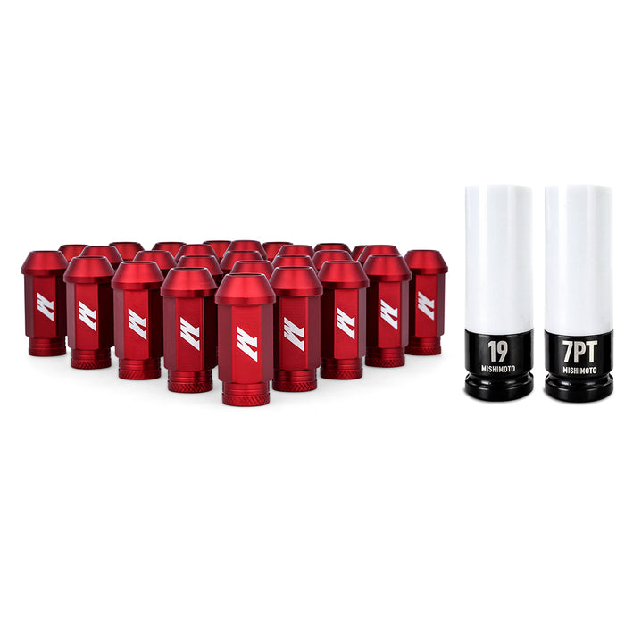 Mishimoto MMLG-15-27LRD Mishimoto Aluminum Locking Lug Nuts, M12 X 1.5, Fits Ford Bronco 2021+, Red