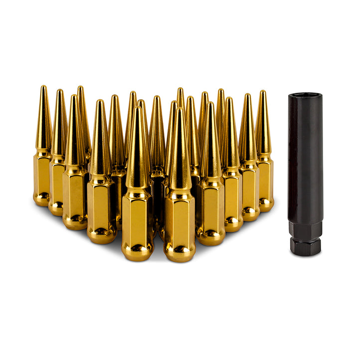 Mishimoto MMLG-SP1215-20GD Mishimoto Spiked Lug Nuts, M12x1.5, 20-PC Set