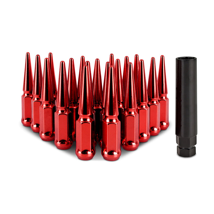 Mishimoto MMLG-SP1215-20RD Mishimoto Spiked Lug Nuts, M12x1.5, 20-PC Set