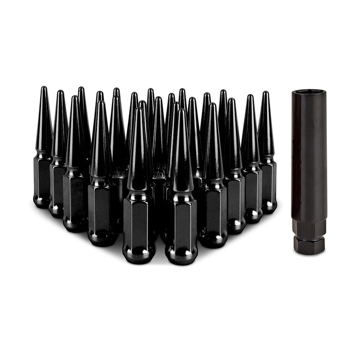Mishimoto MMLG-SP1415-24BK Mishimoto Spiked Lug Nuts, M14x1.5, 24-PC Set