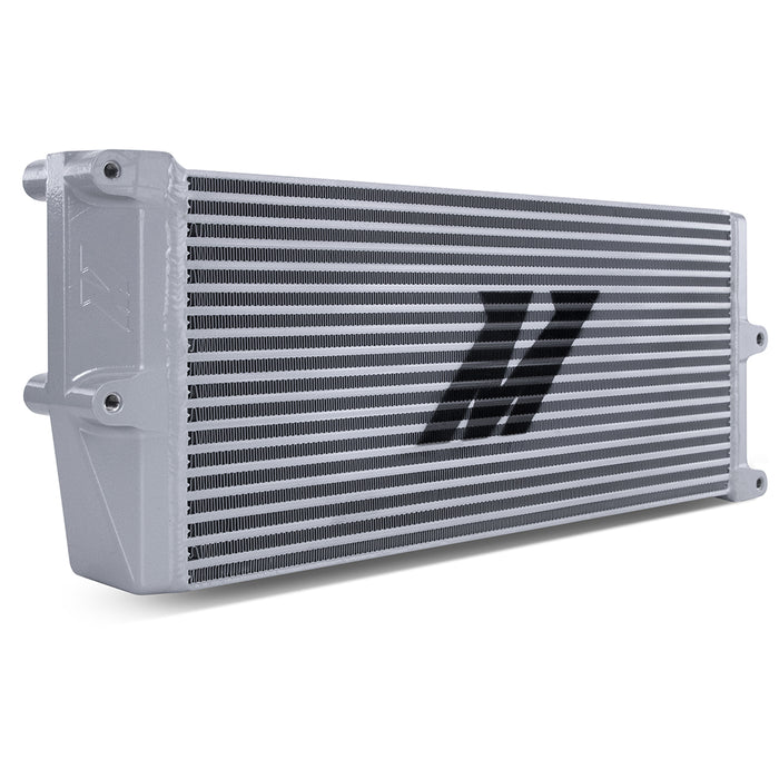 Mishimoto MMOC-OO-17SL Universal Heavy-Duty Bar-and-Plate Oil Cooler, 17in Core, Opposite-Side Outlets