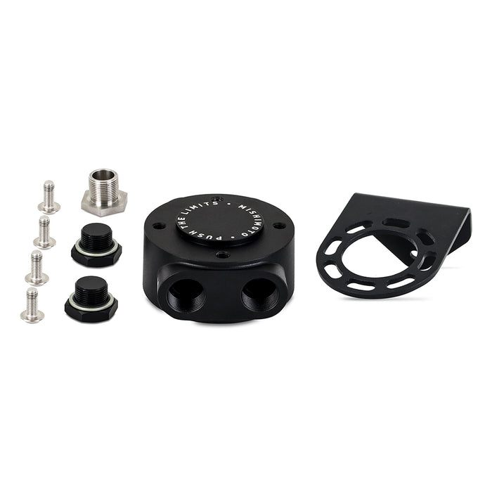 Mishimoto MMOC-RFH-34BK Mishimoto Remote Oil Filter Mount, 3/4-16 Filter Thread, Black