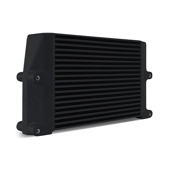 Mishimoto MMOC-SSO-10BK Heavy-Duty Bar and Plate Oil Cooler, 10in Core, Same-Side Outlets, Black