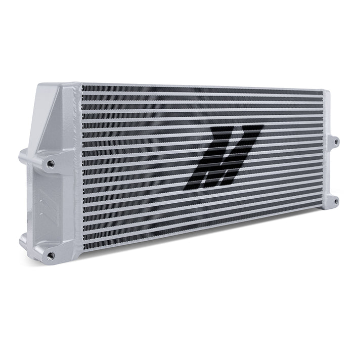 Mishimoto MMOC-SSO-17SL Heavy-Duty Bar and Plate Oil Cooler, 17in Core, Same-Side Outlets, Silver