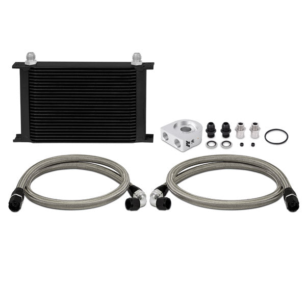 Mishimoto MMOC-ULBK Universal 19 Row Oil Cooler Kit, Black