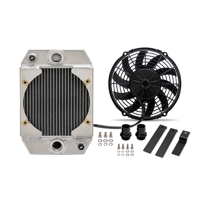 Mishimoto MMRAD-UNI-DRGN Universal 9" Drag Race Performance Aluminum Radiator, Natural