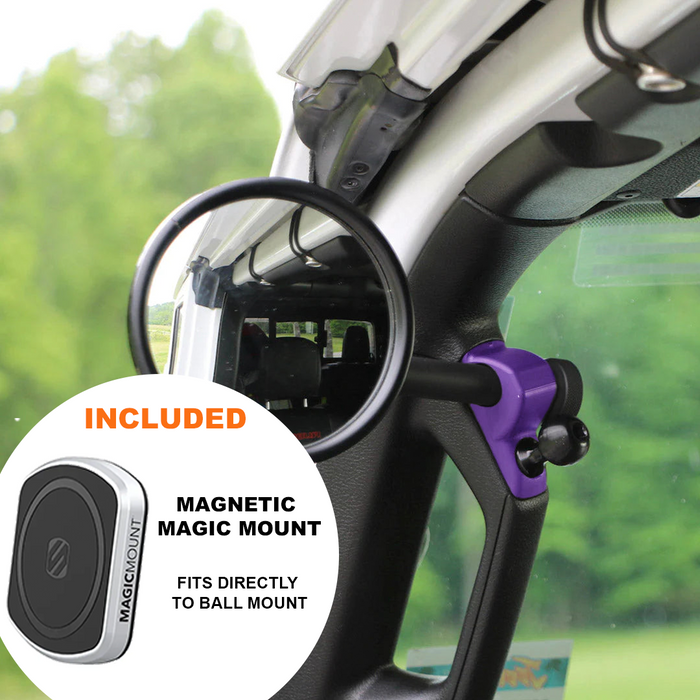 **2024** JL/JLU A-Pillar Side Jeep Mirrors with Base Mount Driver AND Passenger