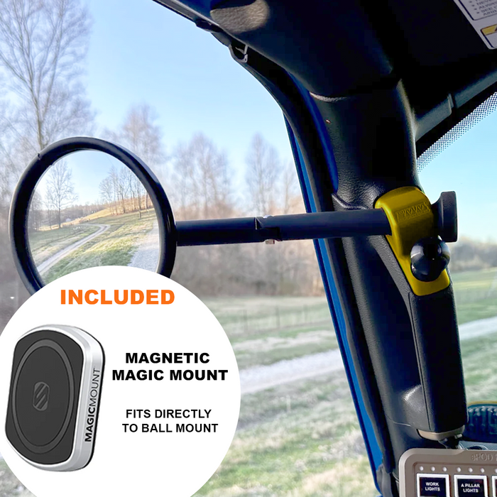 **2024** JL/JLU A-Pillar Side Jeep Mirrors with Base Mount Driver AND Passenger