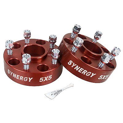 Synergy Jeep Hub Centric Wheel Spacers 5X4.5-1.25 Inch Width 1/2-20 UNF Stud Size