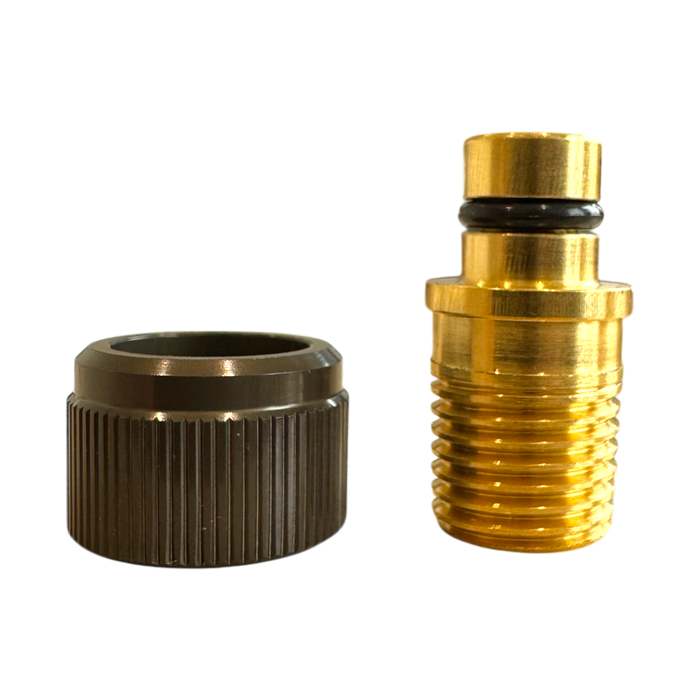 APEX Designs 3/8 Swivel to 1/4 NPT w/ Cover Nut (Male) | P/N X02-11-008