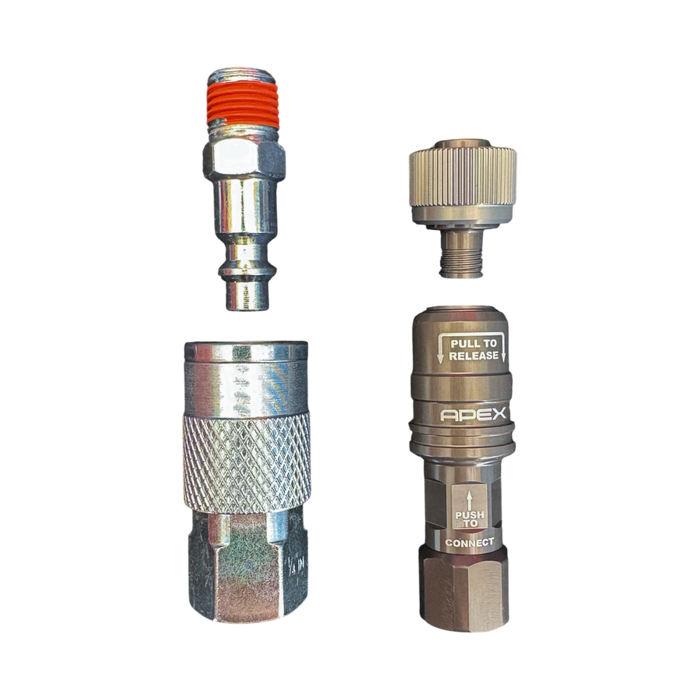 APEX Designs Compact Quick Coupler to APEX Male Swivel | P/N X02-11-013