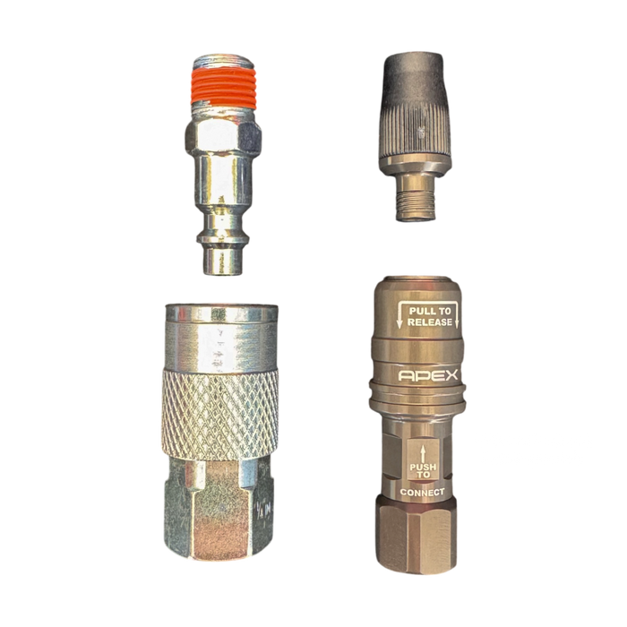 APEX Designs Compact Quick Coupler to APEX Nylon Braided Hose | P/N X02-11-012