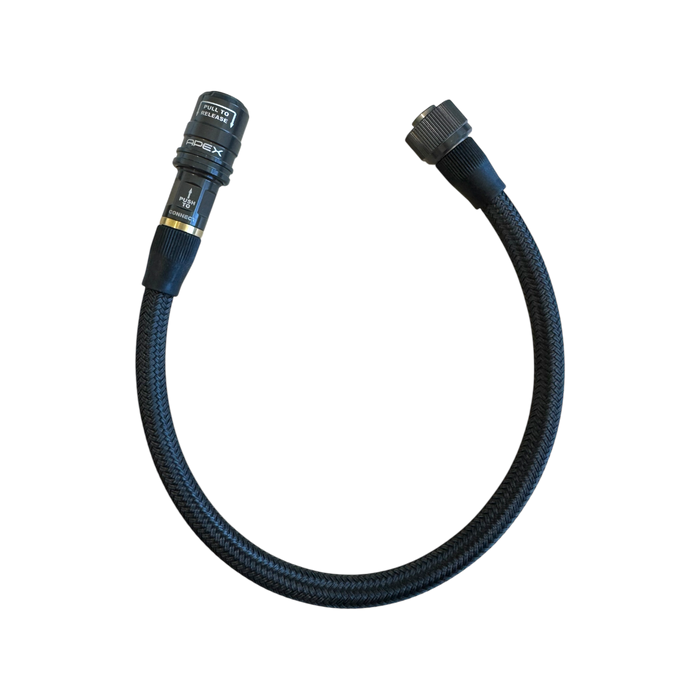 APEX Designs High Flow Push-On Chuck W/1' Hose - Direct Connect to Apex Inflators | P/N X02-12-014