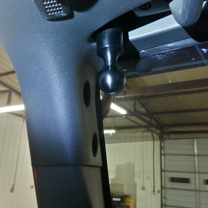 CMM Offroad JK A-Pillar Ball Mount , 1" or 20mm, Black color, Driver side or passenger side