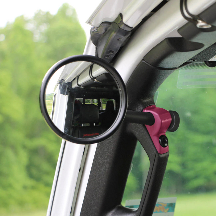 JL/JLU A-Pillar Side Jeep Mirrors with Base Mount Driver AND Passenger