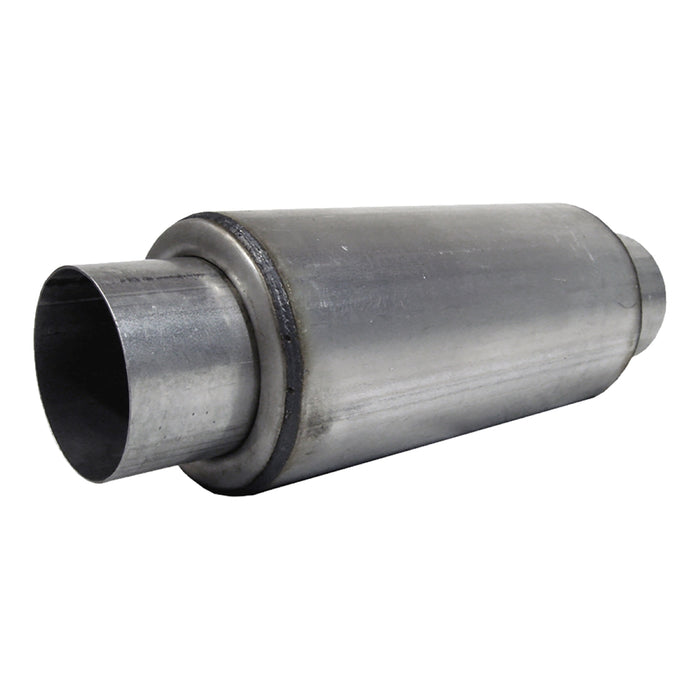 T304 Stainless Steel Resonator; 4" Inlet /Outlet; 12" Body; 6” OD; 18" Overall Length