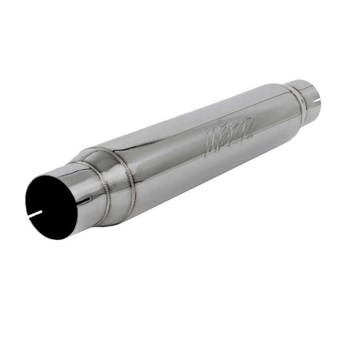 T304 Stainless Steel Resonator;  3" Inlet/Outlet;  22  Body; 4” OD; 26" Overall Length