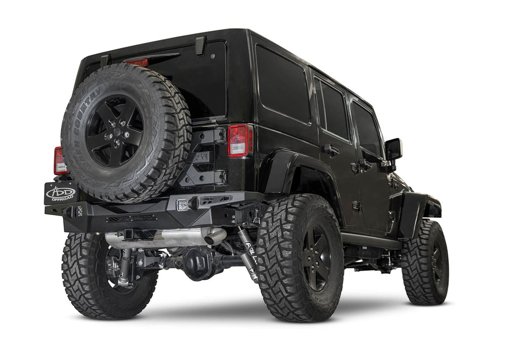 2007 - 2018 Jeep Wrangler JK Stealth Fighter Rear Bumper, view 3