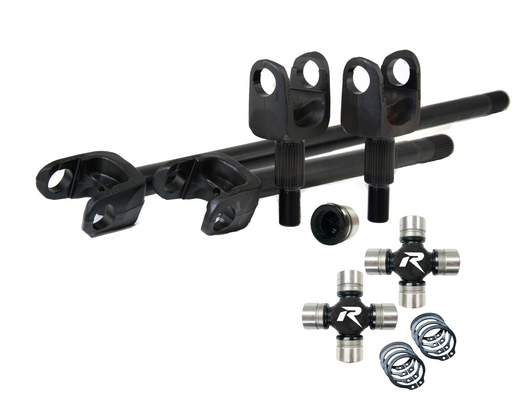 Dana 30 TJ/XJ/ZJ 27 Spline 4340 Chromoly USA Made Front Axle Kit HD U-Joints Revolution Gear