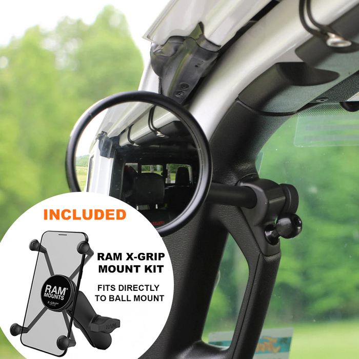 **2024** Gladiator / JT A-Pillar Side Jeep Mirrors with Base Mount Driver AND Passenger (Copy)