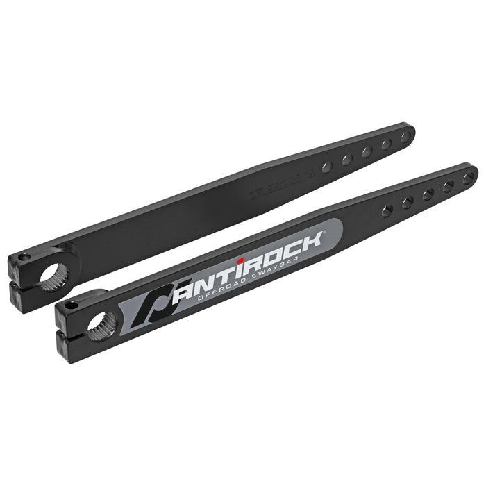 Antirock Fabricated Steel Sway Bar Arms, 18 in. Long, 16.195 in. C-C, 5 Holes, Incl. Stickers, Pair