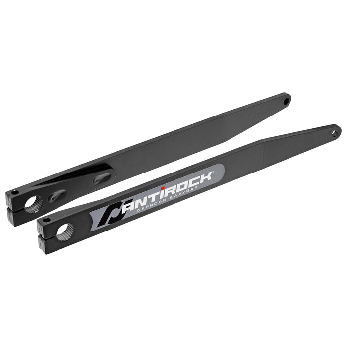 Antirock Fabricated Steel Sway Bar Arms, 21 in. Long, Slight Outward Bend, Incl. Stickers, Pair