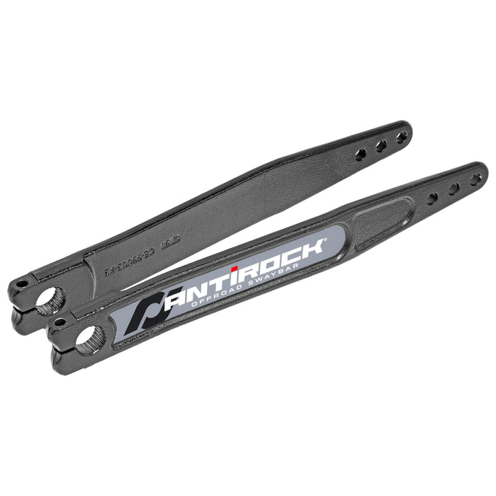 Antirock Forged Chromoly Sway Bar Arms, 18 in. Long x 25 Spline, .69 in. Offset Bend, Incl. Stickers, Pair