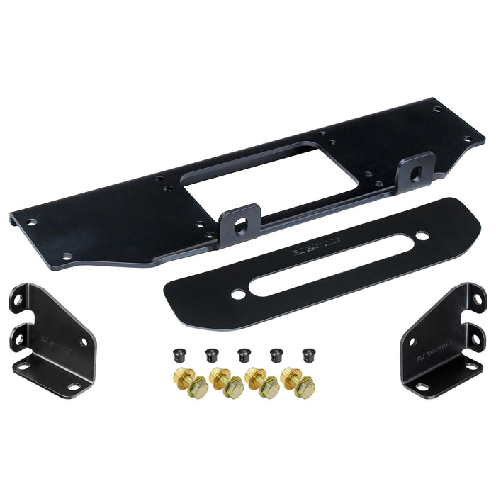 RockJock JL/JT Winch Plate Kit for Factory Steel Bumper (for use with or without CE-9033JLS RockJock Towing Kit)