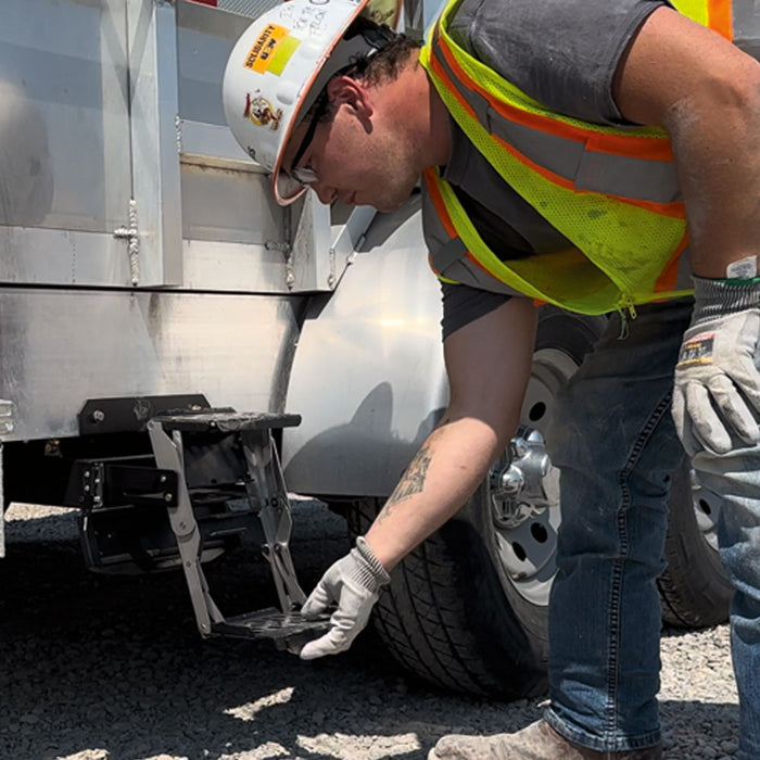 R-STEP 9 Inch Wide Step with Universal Brackets To Mount On Flat Surface Rock Slide Engineering