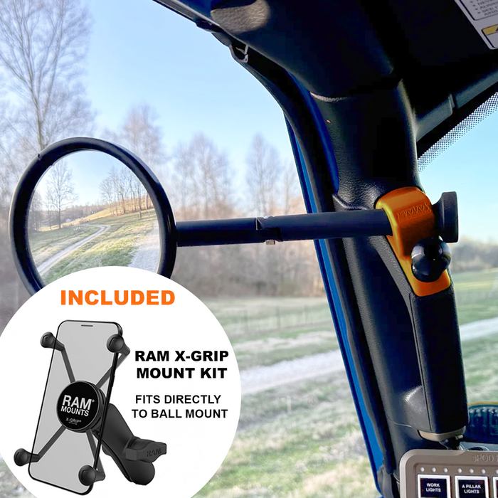 **2024** JL/JLU A-Pillar Side Jeep Mirrors with Base Mount Driver AND Passenger