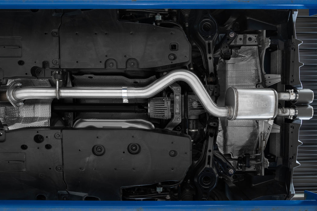 MBRP T304 Stainless Steel, 3" Cat-Back Dual Center Rear with Burnt End Tips, Corolla GR 1.6L, view 4