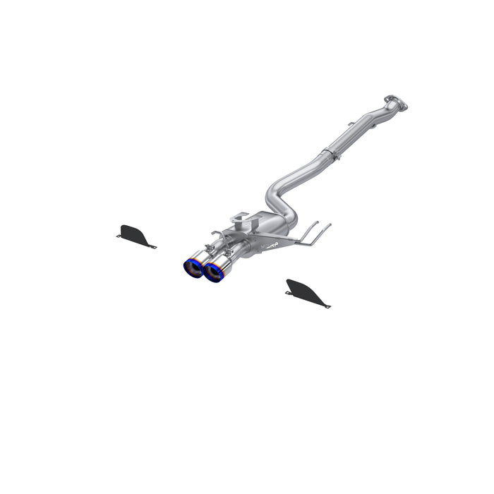 MBRP T304 Stainless Steel, 3" Cat-Back Dual Center Rear with Burnt End Tips, Corolla GR 1.6L