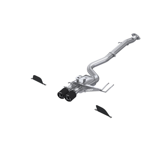 MBRP T304 Stainless Steel, 3" Cat-Back Dual Center Rear with Carbon Fiber Tips, Corolla GR 1.6L